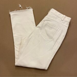 Rachel Comey White Lightly Distressed Straight Leg Jeans Size 8